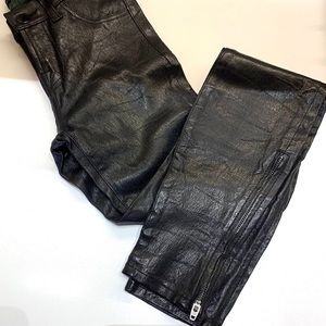 NEW J Brand Black Leather Leggings - size 24